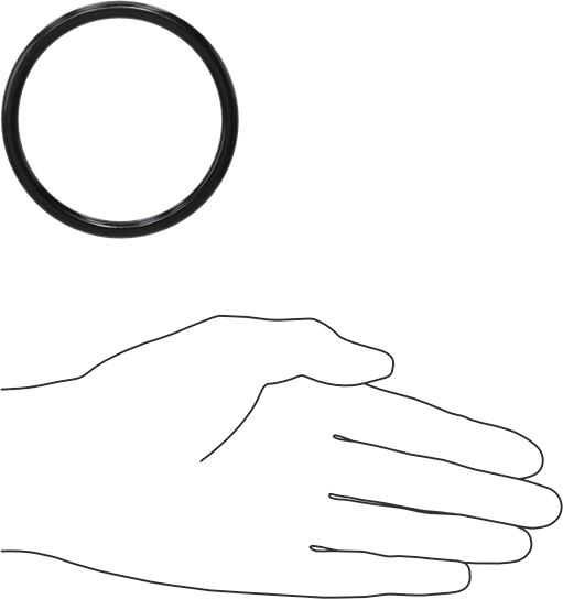 Yağa Dayanıklı Buna-N O-Ring, 5.7 mm Genişlik, 66.6 mm İç Çap