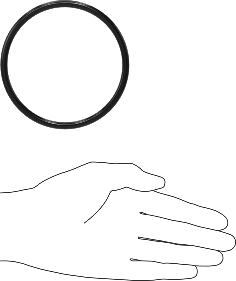 Yağa Dayanıklı Buna-N O-Ring, 5.7 mm Genişlik, 89.6 mm İç Çap