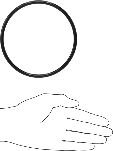 Yağa Dayanıklı Buna-N O-Ring, 5.7 mm Genişlik, 114.6 mm İç Çap