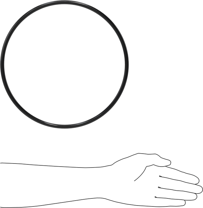 Yağa Dayanıklı Buna-N O-Ring, 8.4 mm Genişlik, 249.5 mm İç Çap