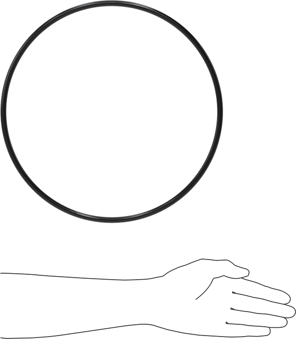 Yağa Dayanıklı Buna-N O-Ring, 8.4 mm Genişlik, 299.5 mm İç Çap