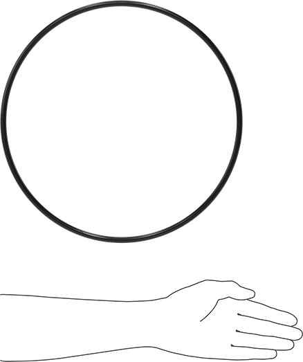 Yağa Dayanıklı Buna-N O-Ring, 8.4 mm Genişlik, 319.5 mm İç Çap