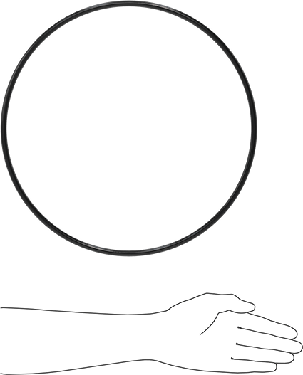 Yağa Dayanıklı Buna-N O-Ring, 8.4 mm Genişlik, 339.5 mm İç Çap