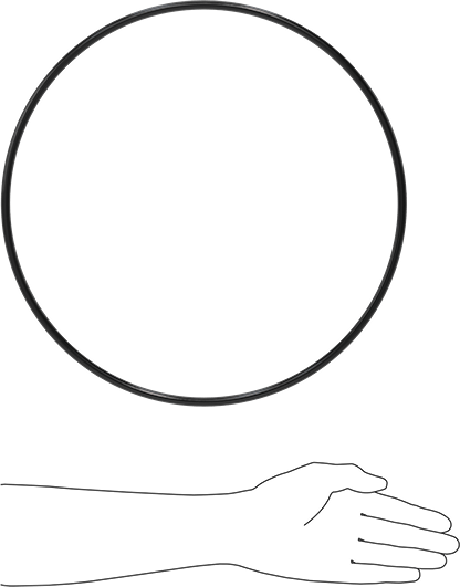 Yağa Dayanıklı Buna-N O-Ring, 8.4 mm Genişlik, 354.5 mm İç Çap