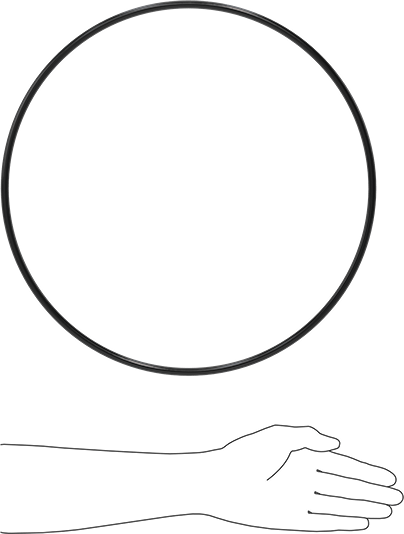 Yağa Dayanıklı Buna-N O-Ring, 8.4 mm Genişlik, 374.5 mm İç Çap