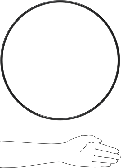 Yağa Dayanıklı Buna-N O-Ring, 8.4 mm Genişlik, 399.5 mm İç Çap
