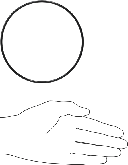 Yağa Dayanıklı Buna-N O-Ring, 3.1 mm Genişlik, 114.4 mm İç Çap