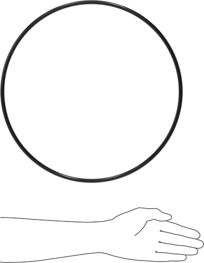 Yağa Dayanıklı Buna-N O-Ring, 8.4 mm Genişlik, 359.5 mm İç Çap