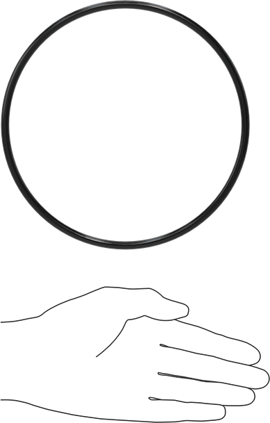 Yağa Dayanıklı Buna-N O-Ring, 5.7 mm Genişlik, 159.3 mm İç Çap