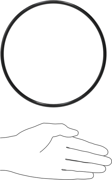 Yağa Dayanıklı Buna-N O-Ring, 5.7 mm Genişlik, 164.3 mm İç Çap