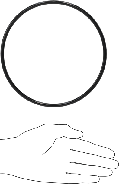 Yağa Dayanıklı Buna-N O-Ring, 5.7 mm Genişlik, 154.3 mm İç Çap