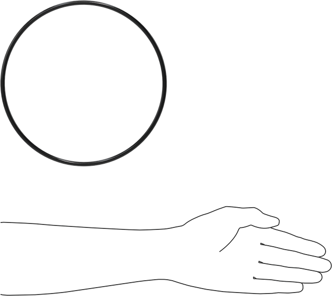 Yağa Dayanıklı Buna-N O-Ring, 5.7 mm Genişlik, 199.3 mm İç Çap