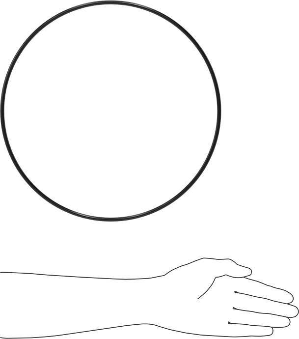 Yağa Dayanıklı Buna-N O-Ring, 5.7 mm Genişlik, 299.3 mm İç Çap