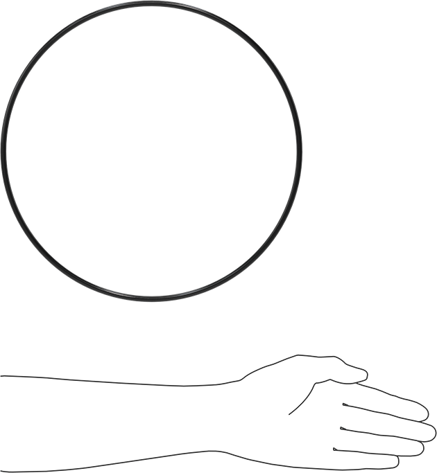 Yağa Dayanıklı Buna-N O-Ring, 5.7 mm Genişlik, 279.3 mm İç Çap