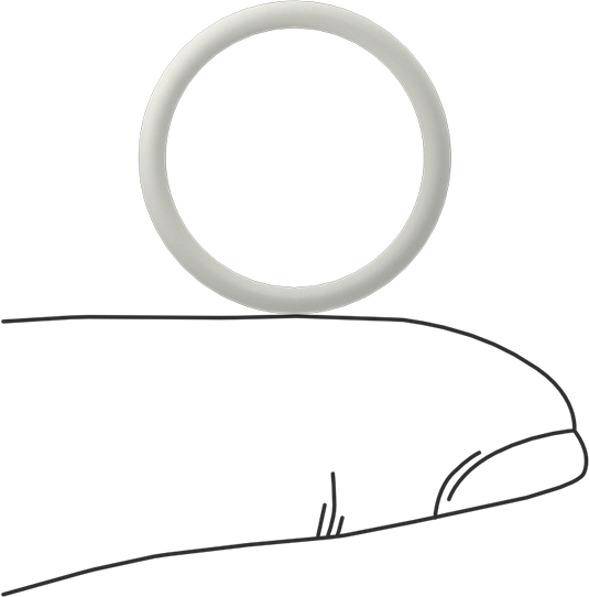 Yağa Dayanıklı Temiz Oda Buna-N O-Rings, 1/16 Kesirli Genişlik, Dash Numarası 017