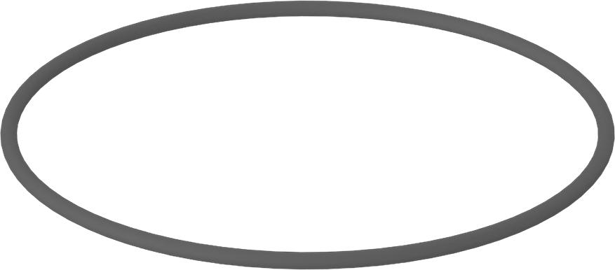 Metal Dedektör Tipi Floroelastomer O-Ring, Kimyasala Dayanıklı, 3/32 Kesirli Genişlik, Dash Numarası 154