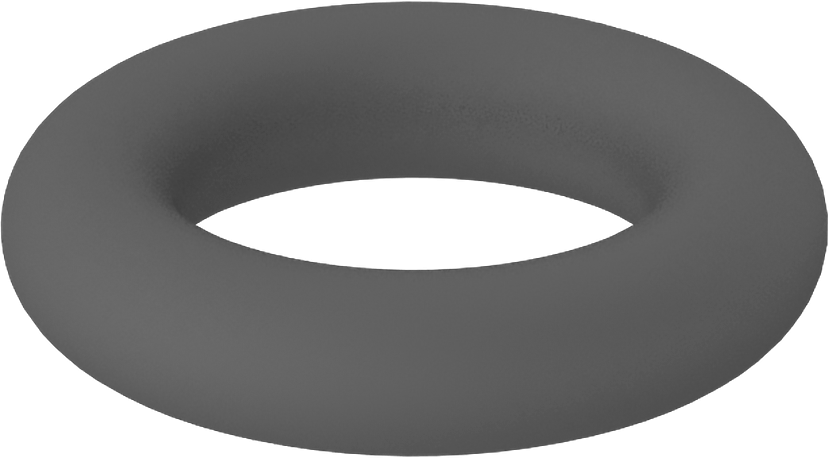 Metal Dedektör Tipi Floroelastomer O-Ring, Kimyasala Dayanıklı, 1/8 Kesirli Genişlik, Dash Numarası 204