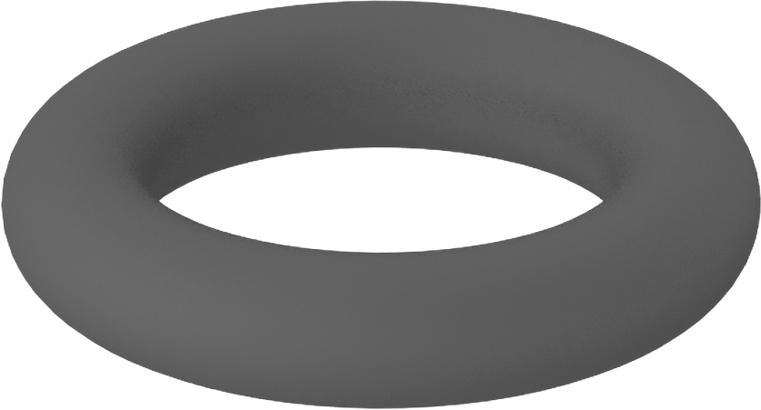 Metal Dedektör Tipi Floroelastomer O-Ring, Kimyasala Dayanıklı, 1/8 Kesirli Genişlik, Dash Numarası 205