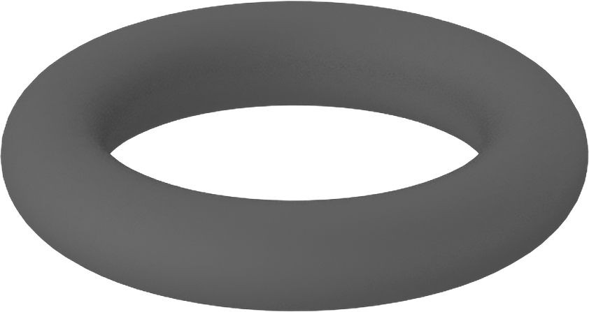Metal Dedektör Tipi Floroelastomer O-Ring, Kimyasala Dayanıklı, 1/8 Kesirli Genişlik, Dash Numarası 206