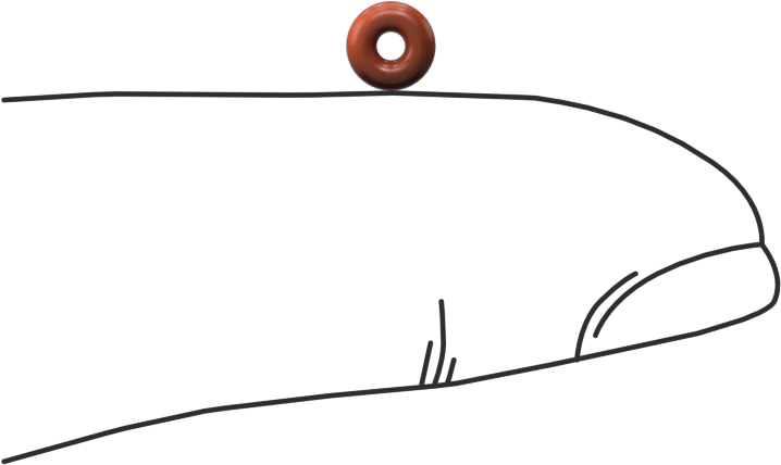 Metal ve X-Ray Algılanabilir Silikon O-Rings, Yükseklik-Temperature, 1/16 Kesirli Genişlik, Dash Numarası 003