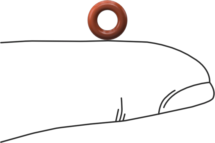 Metal ve X-Ray Algılanabilir Silikon O-Rings, Yükseklik-Temperature, 1/16 Kesirli Genişlik, Dash Numarası 007