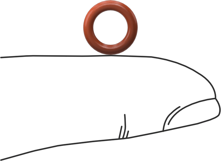 Metal ve X-Ray Algılanabilir Silikon O-Rings, Yükseklik-Temperature, 1/16 Kesirli Genişlik, Dash Numarası 010