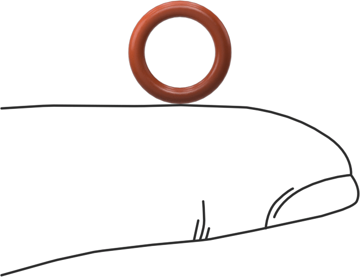 Metal ve X-Ray Algılanabilir Silikon O-Rings, Yükseklik-Temperature, 1/16 Kesirli Genişlik, Dash Numarası 011