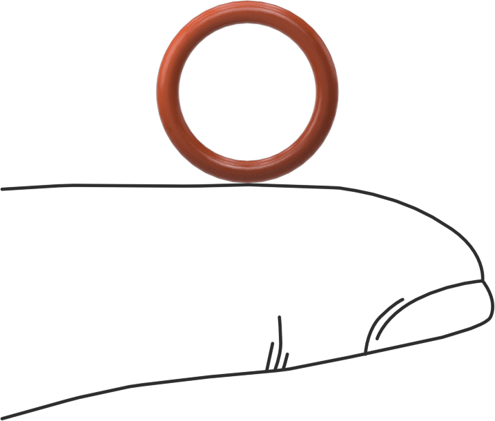 Metal ve X-Ray Algılanabilir Silikon O-Rings, Yükseklik-Temperature, 1/16 Kesirli Genişlik, Dash Numarası 013