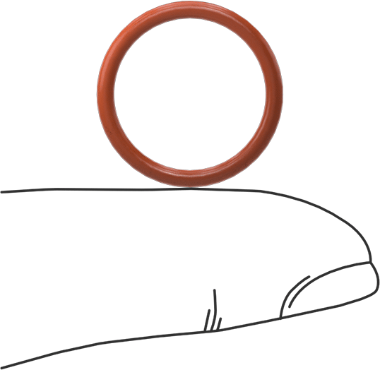Metal ve X-Ray Algılanabilir Silikon O-Rings, Yükseklik-Temperature, 1/16 Kesirli Genişlik, Dash Numarası 016