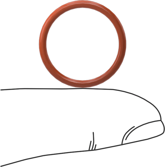 Metal ve X-Ray Algılanabilir Silikon O-Rings, Yükseklik-Temperature, 1/16 Kesirli Genişlik, Dash Numarası 017