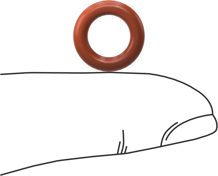 Metal ve X-Ray Algılanabilir Silikon O-Rings, Yükseklik-Temperature, 3/32 Kesirli Genişlik, Dash Numarası 109