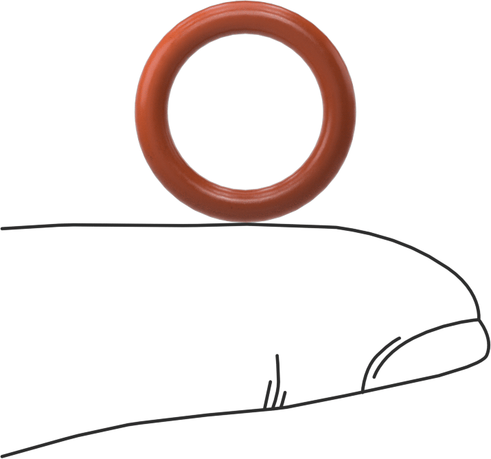 Metal ve X-Ray Algılanabilir Silikon O-Rings, Yükseklik-Temperature, 3/32 Kesirli Genişlik, Dash Numarası 112