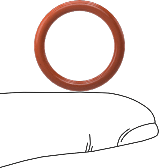 Metal ve X-Ray Algılanabilir Silikon O-Rings, Yükseklik-Temperature, 3/32 Kesirli Genişlik, Dash Numarası 115