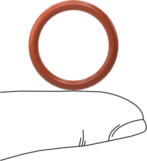 Metal ve X-Ray Algılanabilir Silikon O-Rings, Yükseklik-Temperature, 3/32 Kesirli Genişlik, Dash Numarası 116