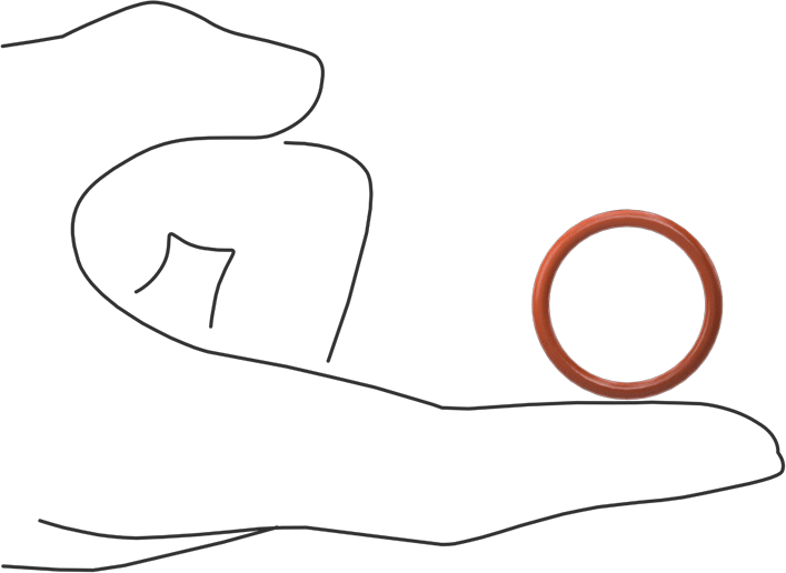 Metal ve X-Ray Algılanabilir Silikon O-Rings, Yükseklik-Temperature, 3/32 Kesirli Genişlik, Dash Numarası 119