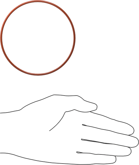 Metal ve X-Ray Algılanabilir Silikon O-Rings, Yükseklik-Temperature, 3/32 Kesirli Genişlik, Dash Numarası 154