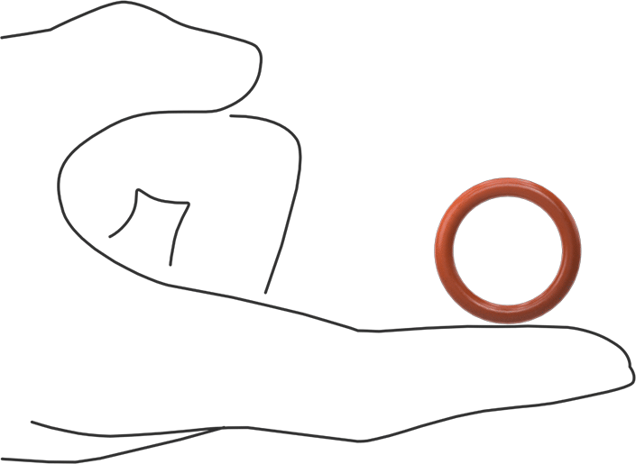 Metal ve X-Ray Algılanabilir Silikon O-Rings, Yükseklik-Temperature, 1/8 Kesirli Genişlik, Dash Numarası 211