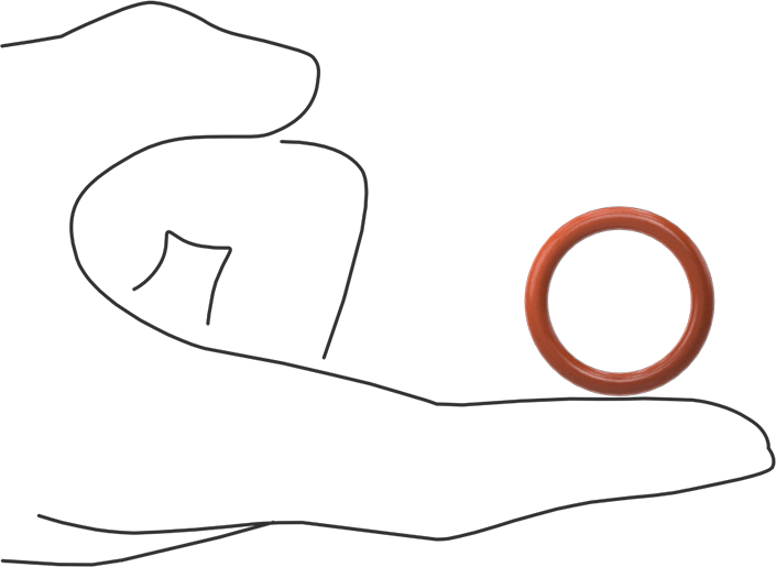 Metal ve X-Ray Algılanabilir Silikon O-Rings, Yükseklik-Temperature, 1/8 Kesirli Genişlik, Dash Numarası 212