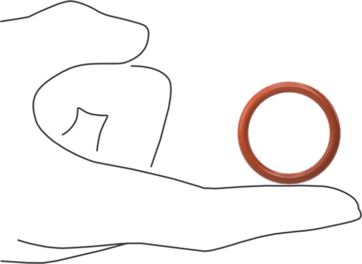 Metal ve X-Ray Algılanabilir Silikon O-Rings, Yükseklik-Temperature, 1/8 Kesirli Genişlik, Dash Numarası 215