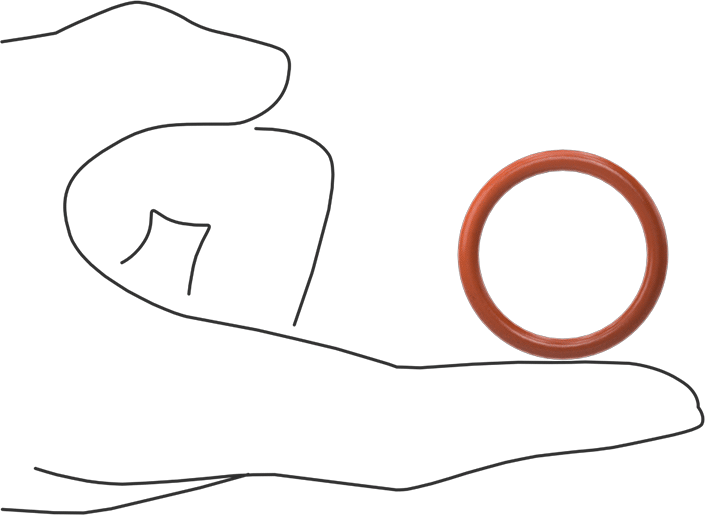 Metal ve X-Ray Algılanabilir Silikon O-Rings, Yükseklik-Temperature, 1/8 Kesirli Genişlik, Dash Numarası 216