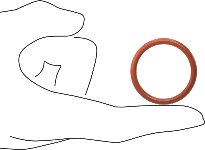 Metal ve X-Ray Algılanabilir Silikon O-Rings, Yükseklik-Temperature, 1/8 Kesirli Genişlik, Dash Numarası 218