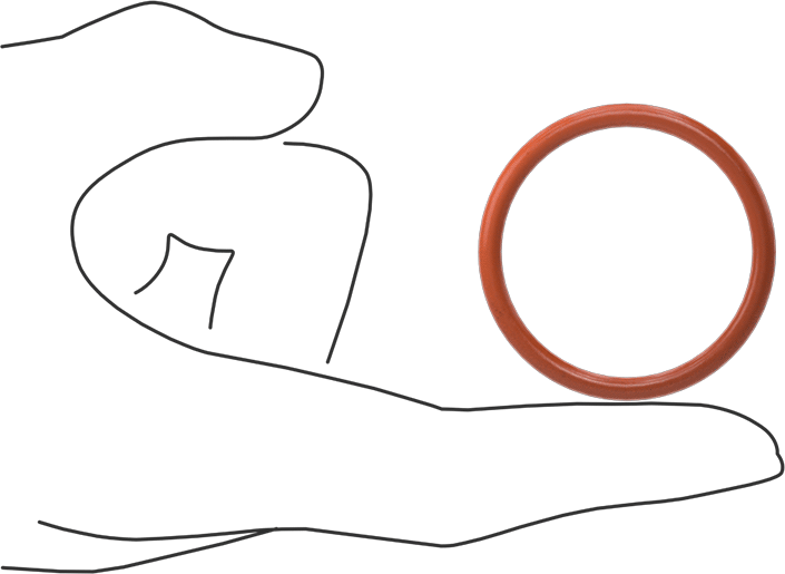 Metal ve X-Ray Algılanabilir Silikon O-Rings, Yükseklik-Temperature, 1/8 Kesirli Genişlik, Dash Numarası 222