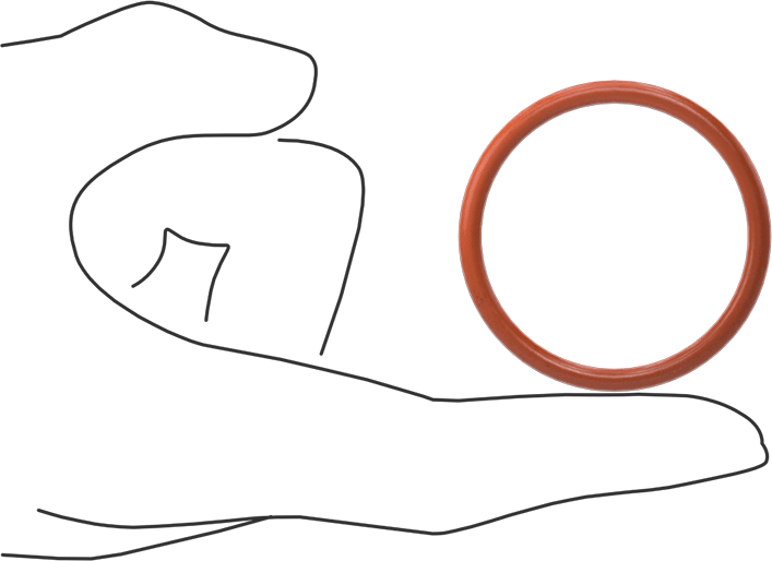 Metal ve X-Ray Algılanabilir Silikon O-Rings, Yükseklik-Temperature, 1/8 Kesirli Genişlik, Dash Numarası 223