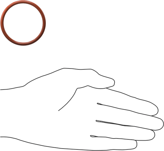 Metal ve X-Ray Algılanabilir Silikon O-Rings, Yükseklik-Temperature, 1/8 Kesirli Genişlik, Dash Numarası 224