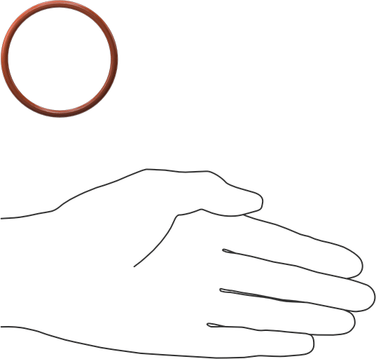 Metal ve X-Ray Algılanabilir Silikon O-Rings, Yükseklik-Temperature, 1/8 Kesirli Genişlik, Dash Numarası 226