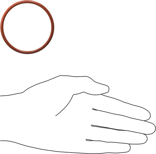 Metal ve X-Ray Algılanabilir Silikon O-Rings, Yükseklik-Temperature, 1/8 Kesirli Genişlik, Dash Numarası 228