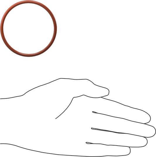 Metal ve X-Ray Algılanabilir Silikon O-Rings, Yükseklik-Temperature, 1/8 Kesirli Genişlik, Dash Numarası 229