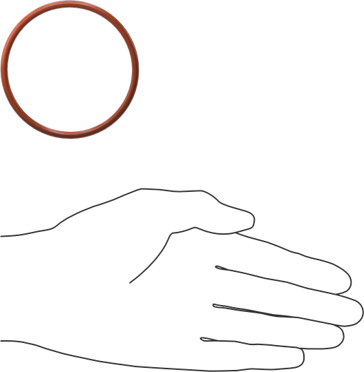 Metal ve X-Ray Algılanabilir Silikon O-Rings, Yükseklik-Temperature, 1/8 Kesirli Genişlik, Dash Numarası 230