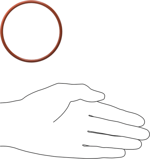 Metal ve X-Ray Algılanabilir Silikon O-Rings, Yükseklik-Temperature, 1/8 Kesirli Genişlik, Dash Numarası 232