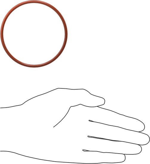 Metal ve X-Ray Algılanabilir Silikon O-Rings, Yükseklik-Temperature, 1/8 Kesirli Genişlik, Dash Numarası 234